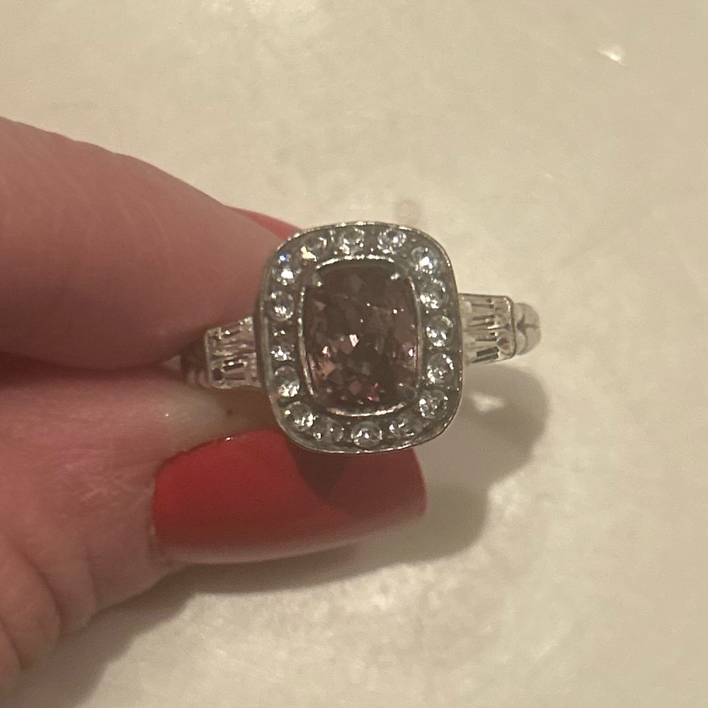 Brighton Silver and Pink Women's Ring